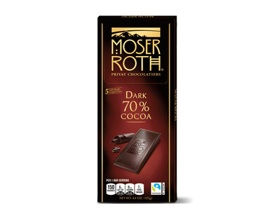 Dark 70 Or 85 Cocoa Or Sea Salt Caramel Chocolate Moser Roth ALDI US