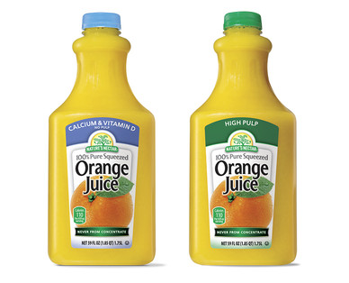 Aldi Us Natures Nectar Pure Squeezed Orange Juice Not From