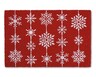 Merry Moments 24&quot; x 36&quot; Coir Mat Red Snowflakes