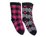 Serra Ladies 2 Pack Chunky Knit Slipper Socks Plaid/Hearts