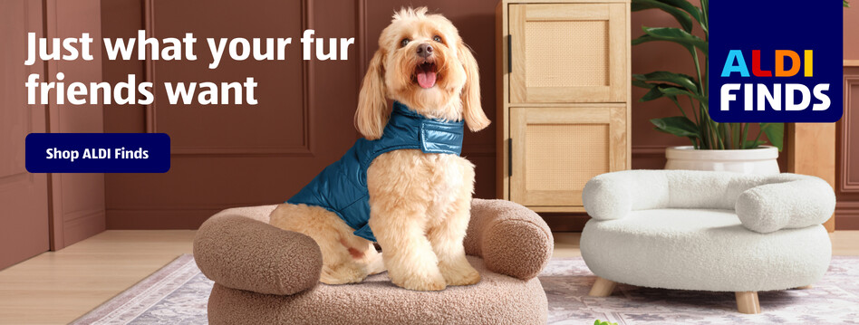 Just what your fur friends want. Shop ALDI Finds.