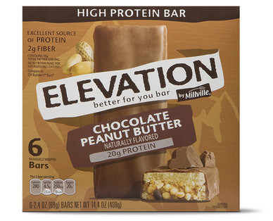 Chocolate Peanut Butter High Protein Bars Elevation By Millville Aldi Us