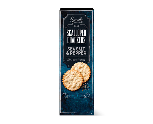 Specially Selected Sea Salt and Pepper Scalloped Crackers