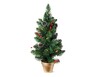 Merry Moments 2&#039; LED Tabletop Tree Green with Berries and Gold Base &amp; Warm White Lights