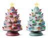 Merry Moments Nostalgic Ceramic Figures Pink and Mint Tree