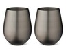 Crofton Stainless Steel Stemless Wine Glasses Black