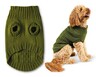 Heart to Tail Pet Sweater Cable-Knit Forest Green In Use