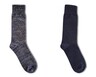 Serra Ladies 2 Pack Boot Socks Crew Dark Gray and Black