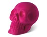 Huntington Home Flocked Skull Hot Pink