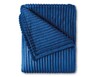 Huntington Home Twin or Full Fall Plush Blanket Blue Ribbed