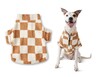 Heart to Tail Pet Quarter Zip or Shacket Beige/Tan Check In Use