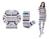 Serra Ladies 2 Piece Thermal Sleepwear Set V-Neck In Use View 1