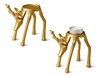 Merry Moments Tealight Holder Gold Head Down Reindeer In Use