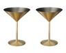 Crofton Stainless Steel Cocktail Glasses Martini Gold