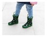 Lily &amp; Dan Toddler or Childrens Warm Lined Rain Boots Dino In Use