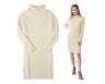 Serra Ladies Cable Sweater Dress Cream In Use