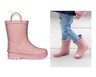 Lily &amp; Dan Toddler or Childrens Warm Lined Rain Boots Pink Glitter In Use