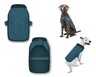 Heart to Tail Quilted Pet Puffer Jacket Teal Corduroy In Use