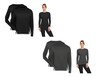 Adventuridge Ladies Base Layer 2 Pk Top Black and Grey In Use