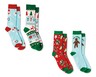 Merry Moments Men&#039;s and Ladies Holiday Socks Fair Isle/Snowman and Gingerbread Man/Gingerbread House