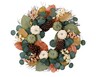 Huntington Home Harvest Wreath Green Eucalyptus with Ivory Pumpkins