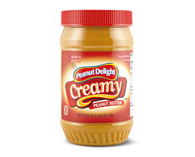 Creamy Peanut Butter 40 Oz Peanut Delight Aldi Us