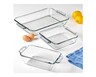 Crofton 3 pc. Glass Baking Dish Set Loaf, Square and Rectangular In Use