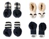 Serra Ladies 2 Pack Slipper Socks Plaid/Stripes and Cat Paw/Pug With Ears