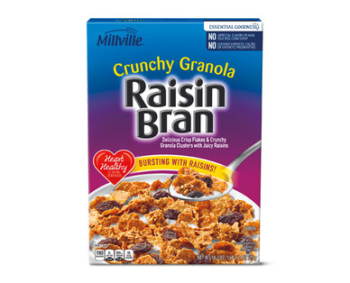 Crunchy Granola Raisin Bran Cereal Millville Aldi Us