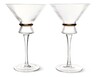 Crofton 2 Pack Ribbed Glassware Clear Martini Glasses