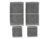 Huntington Home Hand Towel Washcloth Set Gray Dobby