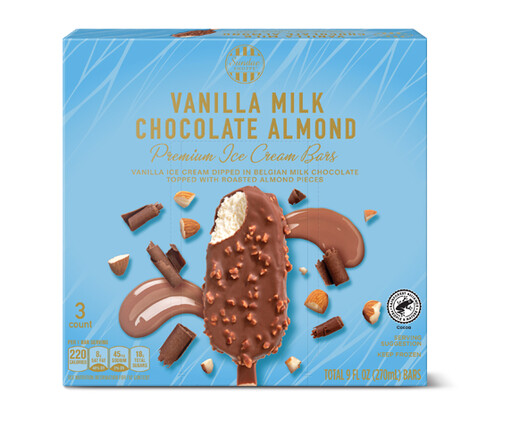 Sundae Shoppe Vanilla Milk Chocolate Almond Ice Cream Bars | ALDI US