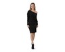 Serra Ladies Cable Sweater Dress Black In Use