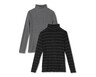 Serra Ladies 2 Pack Turtleneck Black/Stripe