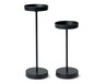 Huntington Home Metal Candle Holders Matte Black Pillar