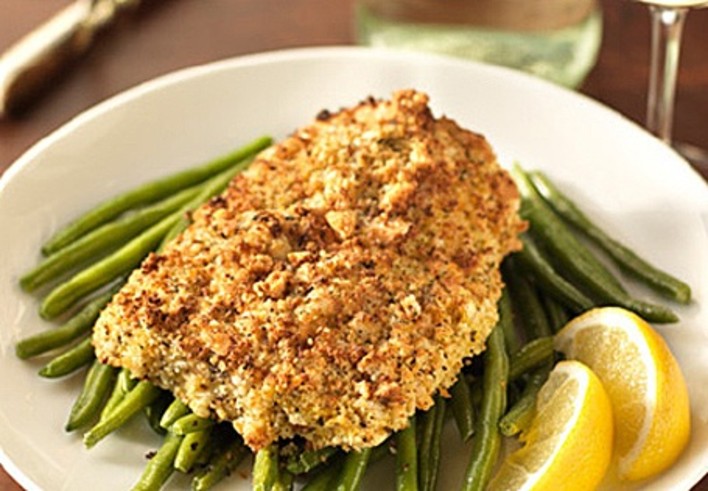 Mustard Crusted Salmon With Green Beans 