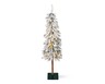 Merry Moments Flocked Potted Trees Single 5ft