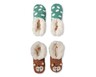 Serra Ladies 2 Pack Slipper Socks Leaf/Squirrel With Ears