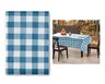 Huntington Home Vinyl Tablecloth Blue Gingham In Use