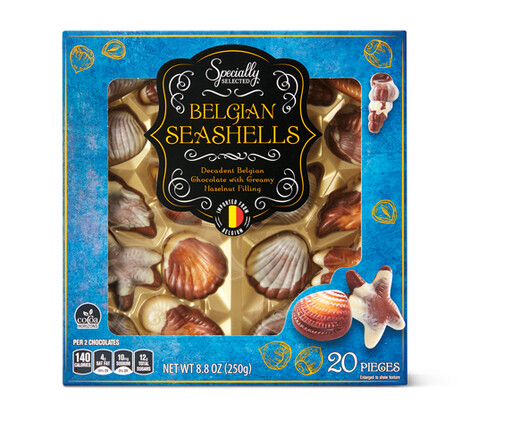 Specially Selected Belgian Chocolate Seashells Aldi Us