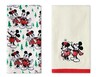 Disney 2 Pack Holiday Hand Towel Minnie &amp; Mickey Christmas Sledding