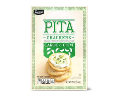 Sea Salt or Garlic Chive Pita Crackers - Savoritz | ALDI US