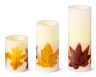 Huntington Home 3 Piece Flameless LED Candle Set Fall Leaves