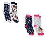 Merry Moments Men&#039;s and Ladies Holiday Socks Gingerbread Man/Snowflake and Pink Lights/Dog