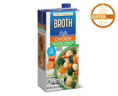 Reduced Sodium Chicken Broth - Chef's Cupboard | ALDI US