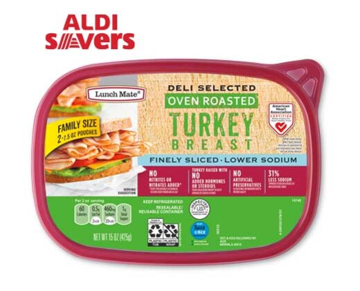 ALDI Savers Lunch Mate Lower Sodium Oven Roasted Turkey