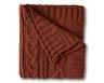 Huntington Home Cable Knit Throw Dark Brown