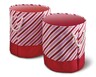 Huntington Home Holiday Canvas Bins 2 pk Red Stripe