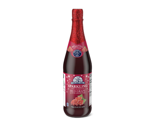 Nature&#039;s Nectar Sparkling Red Grape Juice Cocktail