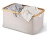 Easy Home Bamboo Collapsible Basket Gray In Use